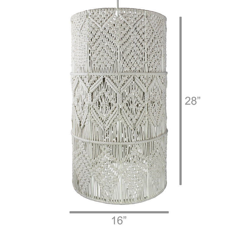 1 - Light White Shaded Pendant