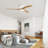 52"  Solid Wood Blades Ceiling Fan With Light With Remote Control, Noiseless Reversible Motor, 6 Speed, For Patio Living Room, Bedroom,Indoor.(Matte White)-125784135