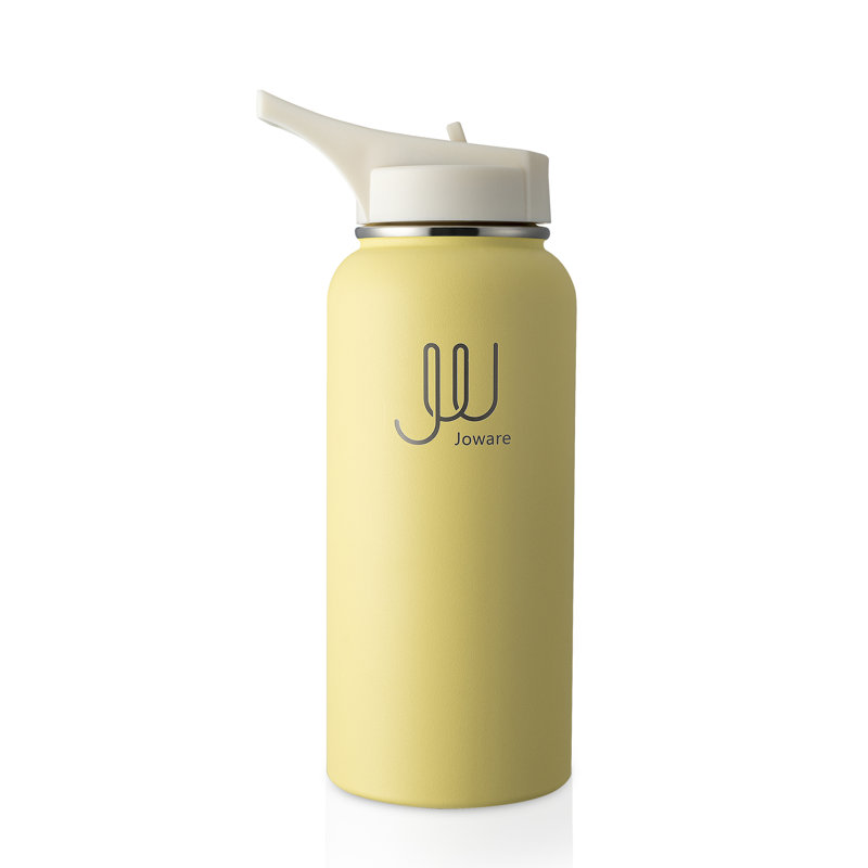 JOWARE 32 oz Bouteille d'eau à double paroi, Beurre