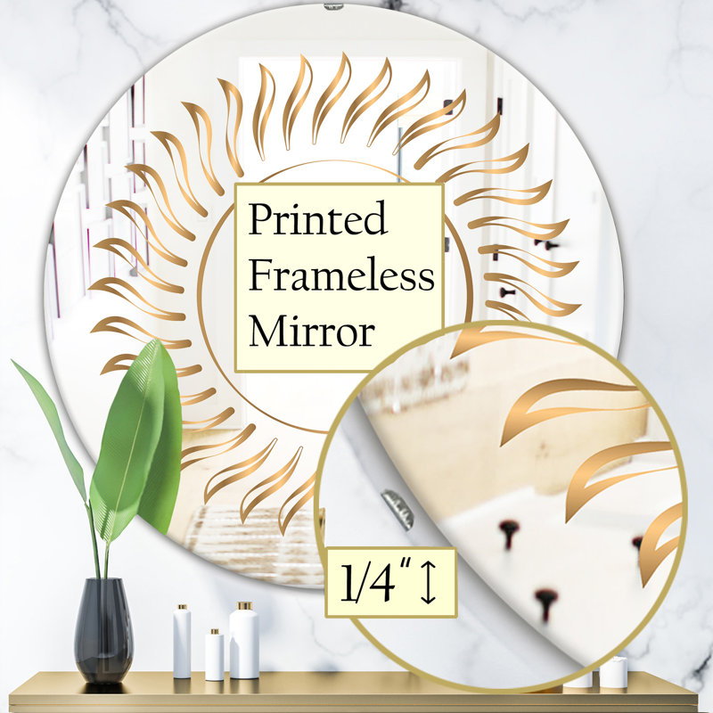 Miroir d'appoint Golden Rays Glam, H 31,5 po x l po