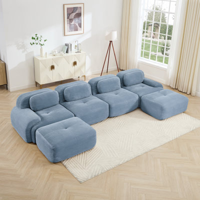 Comfortable Modular Sofas, Breathable Corduroy Fabric, Ergonomic Design For Living Rooms