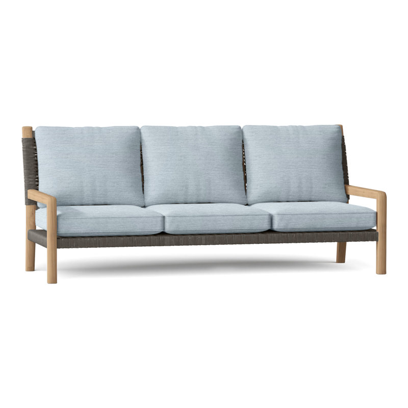Hudson Outdoor 3 - Seat Patio Sofa, Charcoal Lace, Batik Navy