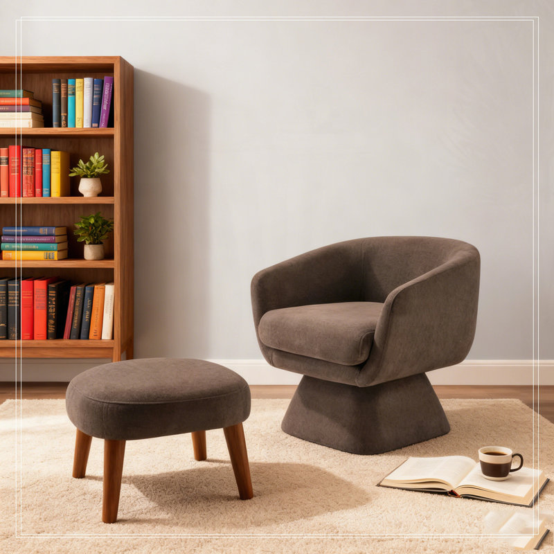 Chaise de loisir rembourrée avec repose-pieds, Gris foncé