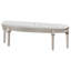 Colwood Silver Oak Upholstered Curved Bench
