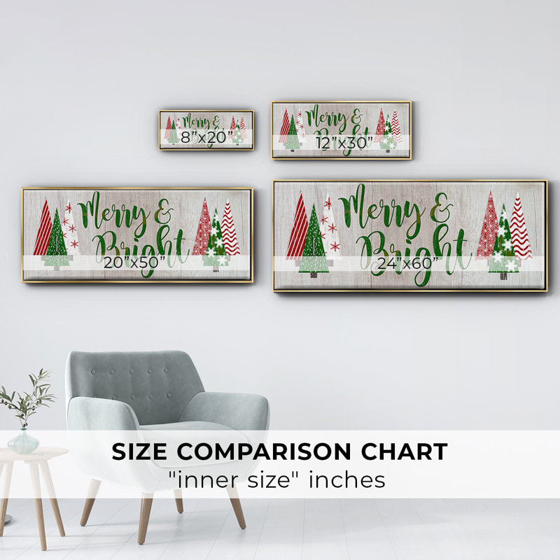 Merry & Bright- Framed Canvas