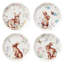 Butterfly Meadow Bunny 4-Piece Accent Plate Set
