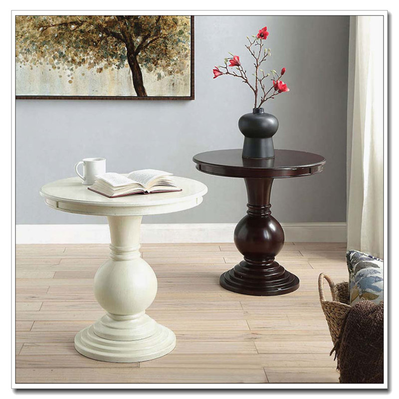 Table d'appoint espresso avec base piédestal