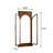 74.41"Rectangular glass mirror with brown rubberwood frame and a dressing mirror