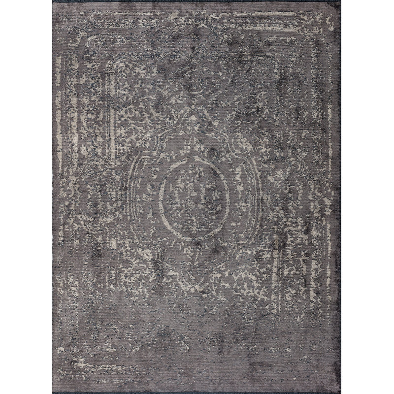 Rapture Beige Gray Oriental Luxury Area Rug, Rectangle 7'10" x 11'2"
