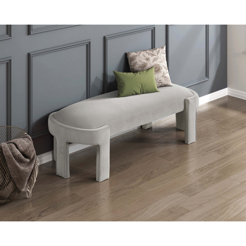 Banc rembourré élégant, Taupe