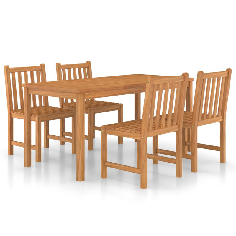 Craiganboy Rectangular 4 - PersonTeak Dining Set, 63" D x 31.5" W x 30.3" H