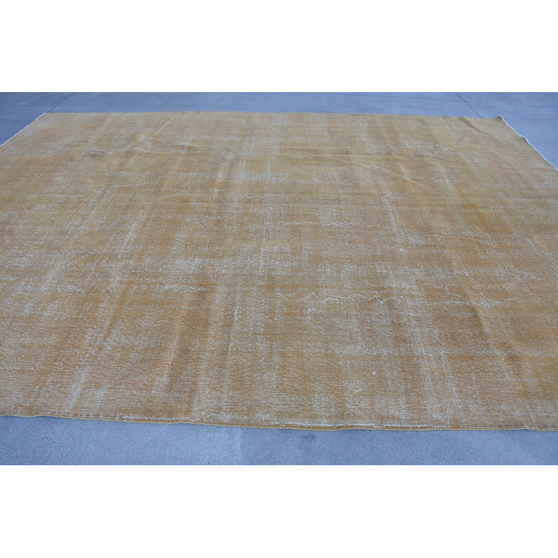Tapis jaune en laine Modern Patchwork