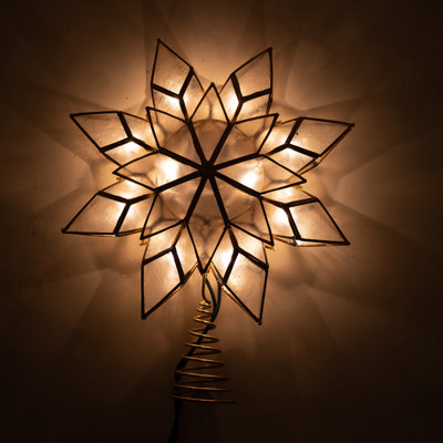 Metal Astrology & Stars Lighted Tree Topper