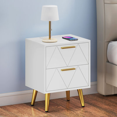 40cm W Manufactured Wood Bedside Table