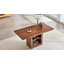 Expandable Dining Table With Storage, 59"-71" Rectangular Walnut Kitchen Dining Table For 4-8 People