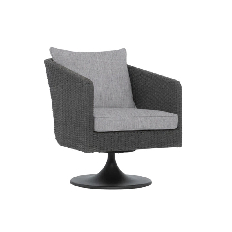 Newport Outdoor Swivel Armchair, Canvas Granite Sunbrella® Canvas