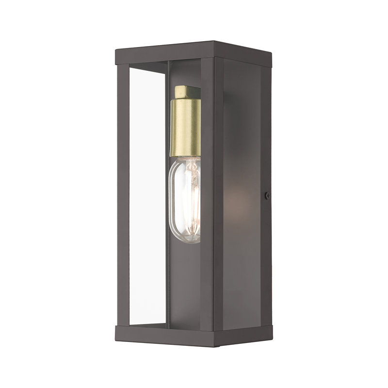 Applique murale en acier Eyoas, Bronze, H 11 po x l 4,5 po x P 3,95 po