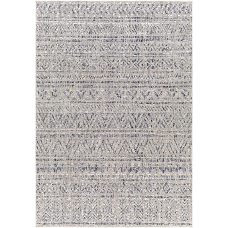 Tapis marocain tissé à la machine Mendota, Rond 6 pi 7 po