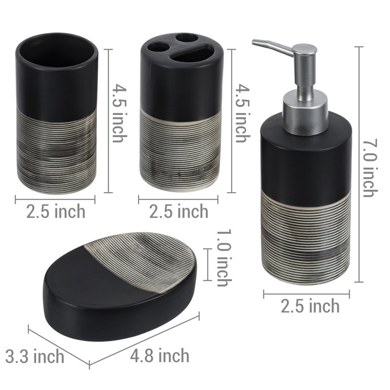 Naydenka Ceramic / Porcelain Bathroom Accessory Set