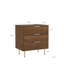 Table de chevet intelligente avec station de charge et veilleuse à commande vocale - Table de chevet moderne en bois avec armoire de rangement et ports USB pour l'organisation de la chambre à coucher
