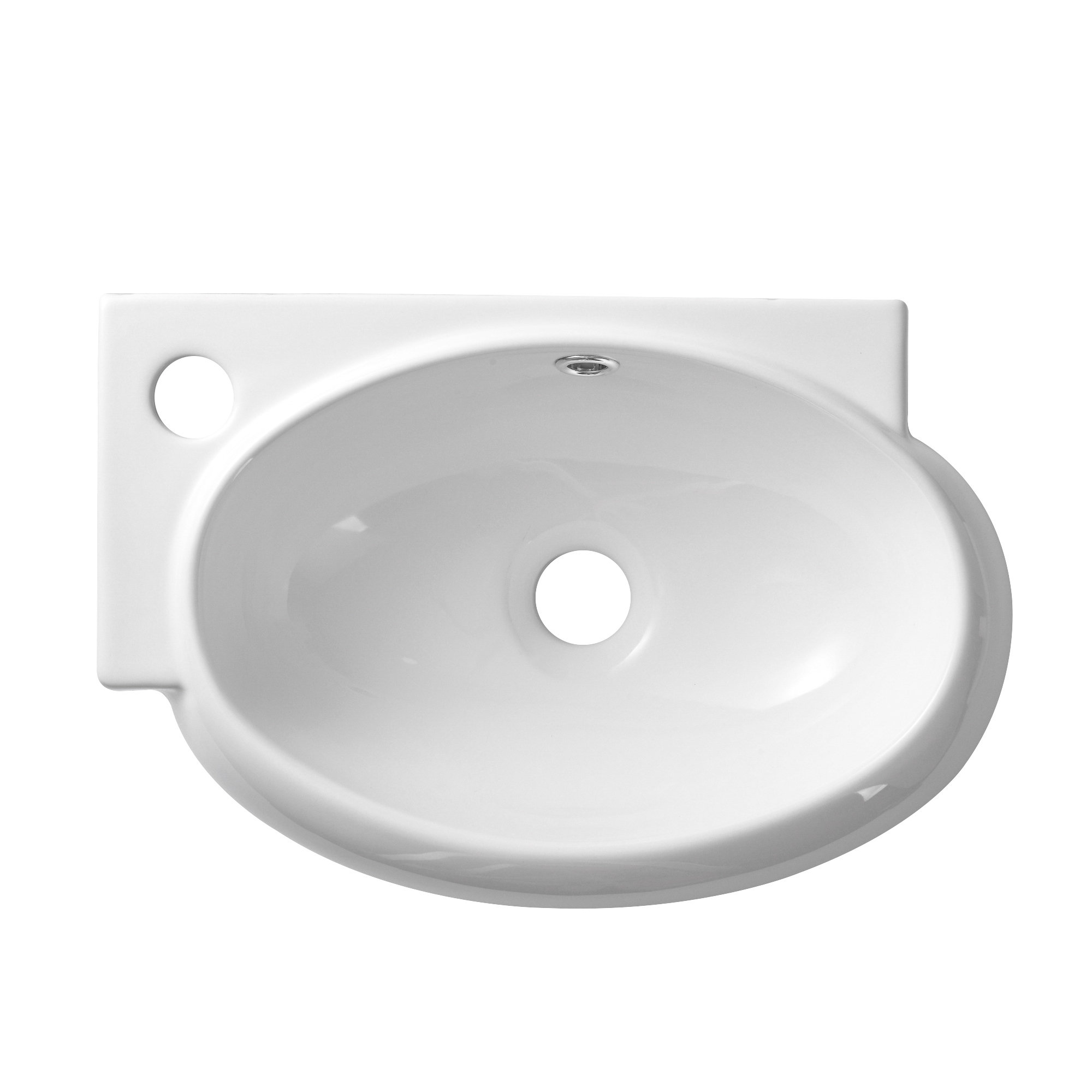 Paklorde 11.02'' White Ceramic Oval Wall Mount Bathroom Sink with Overflow  - Wayfair Canada