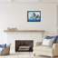 «Dovecove Splashing Pelicans Flying», art mural encadré par John Rossini-45307702-45307701