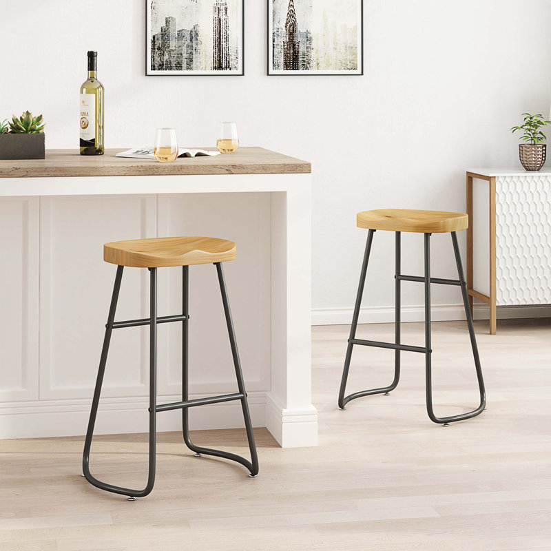 Tabouret 27,17 po Mykaela, Bois