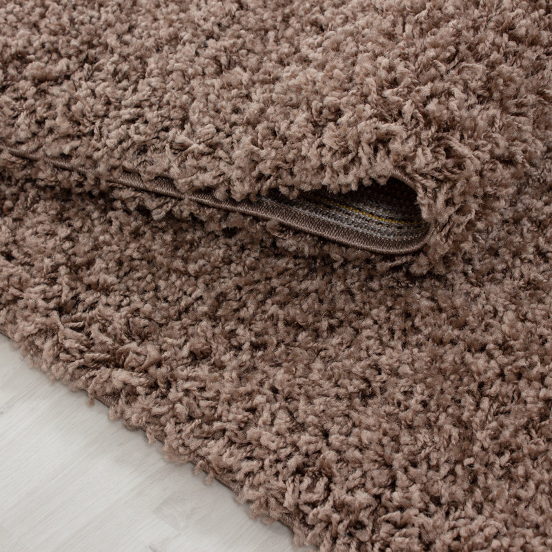 Noi Shaggy Mocha Rug, Round 120 cm