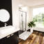 Cabine de douche coulissante demi-cadre l 48 po x H 76 po