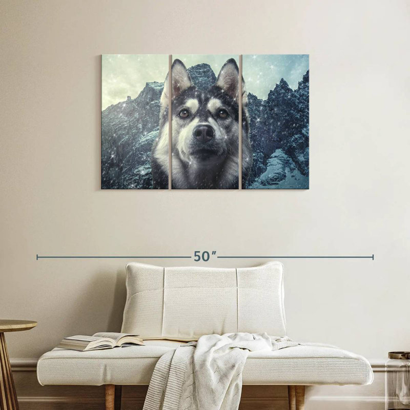 Brampt Winter Siberian Husky, 24" H x 38" W