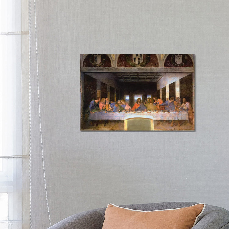 The Last Supper by Leonardo Da Vinci - Painting on Canvas, No Frame, 66.04 cm H x 45.72 cm W x 3.175 cm D