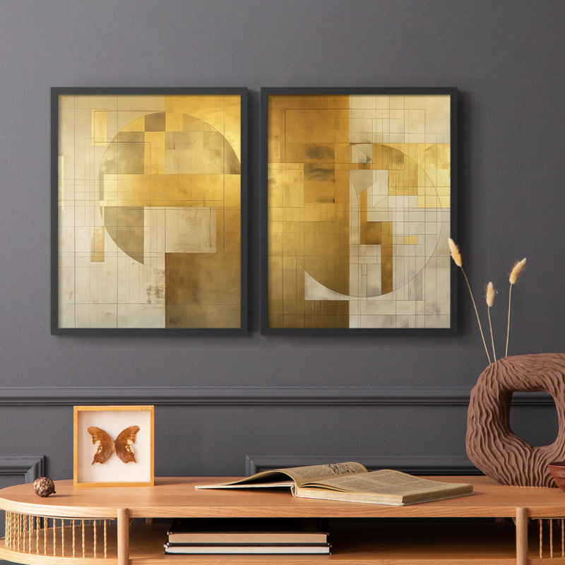 Série ABSTRACT Cxxv - reproduction encadrée de qualité supérieure - prête à être accrochée - aucun clou requis - aucun clou requis