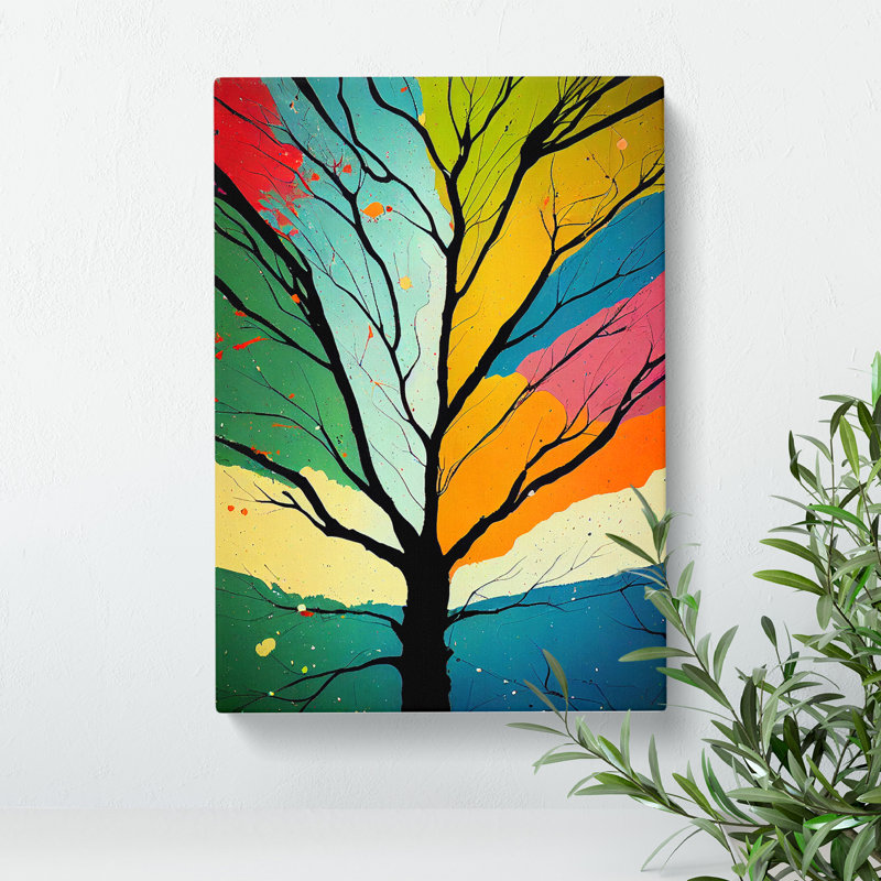 Vibrant Trees No.3 - Print, No Matte, 60cm H x 40cm W x 3cm D, Wrapped Canvas