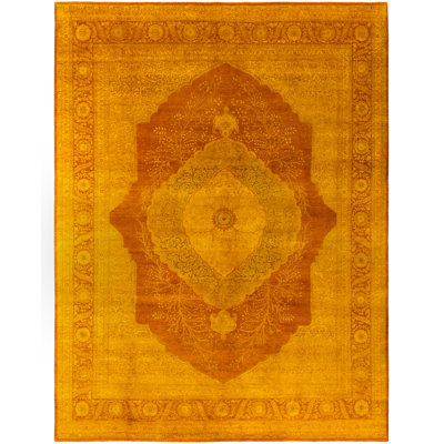 Tapis moderne et contemporain en laine noué à la main Cutts 9 pi 2 po x 12 pi 2 po