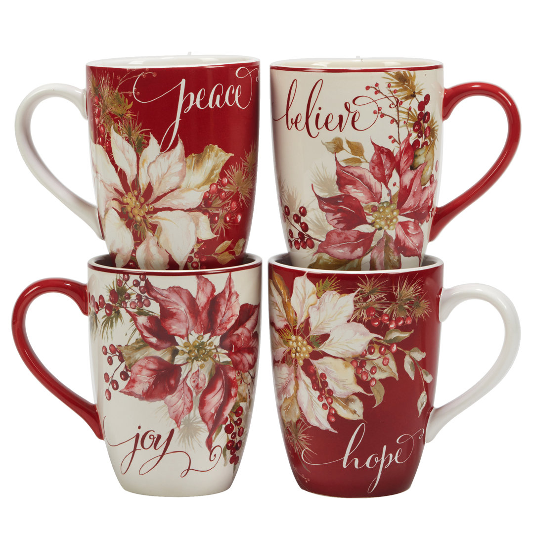 Winters Joy Set of 4 Mug 16 oz. asst. Certified International