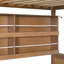 Lit superposé double au-dessus de double avec tablettes intégrées, lumières à changement de couleur et panneau perforé, brun-1793617093