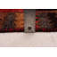 Tapis de couloir unique en laine de style années 1990 4 pi 4 po x 14 pi Melis Rouge