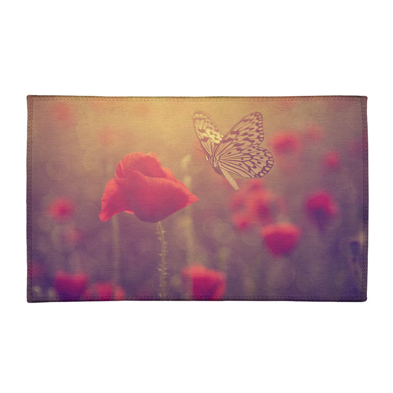 Chenille Floral Indoor Rug, Rectangle 3' x 5'