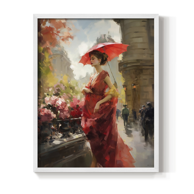 Reproduction encadrée WOMEN Series CDXLIV - bois massif, H 21 po x l 17 po, Blanc