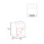 Meuble-lavabo mural peu encombrant avec finition, lavabo intégré, une porte, conception rectangulaire et matériau de panneau de particules flottant moderne-1998391572