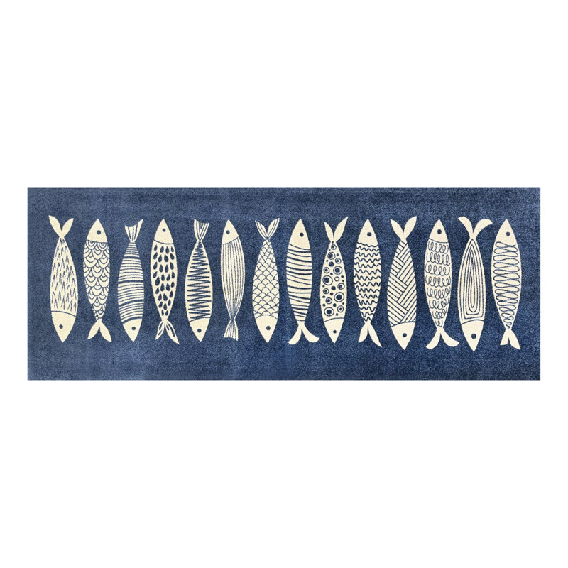 Tapis lavable Fish Tango, L 75 po x L 28 po, Caoutchouc
