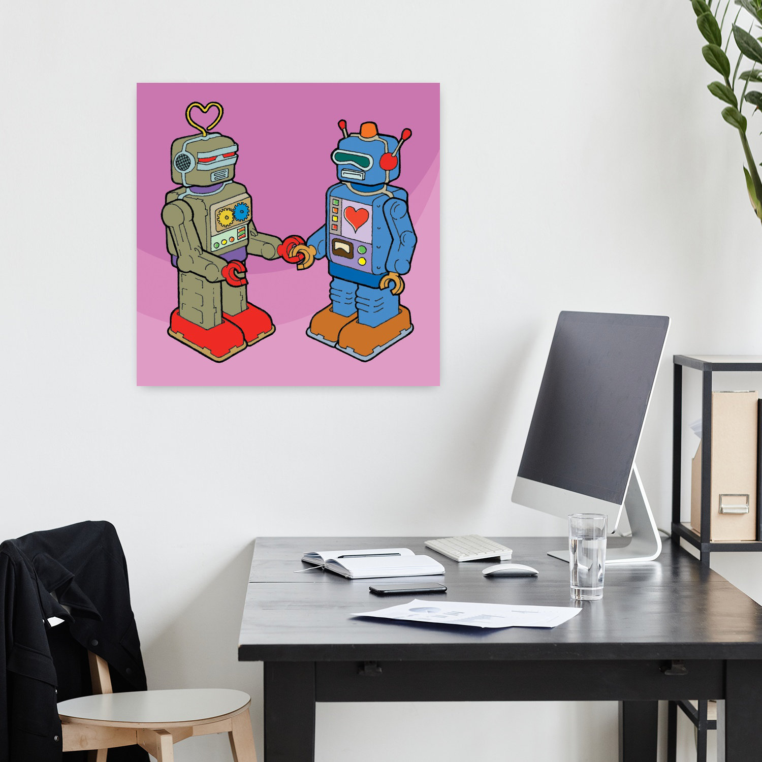 Latitude Run® Love Bots Abstract Contemporary Urban Art | Wayfair