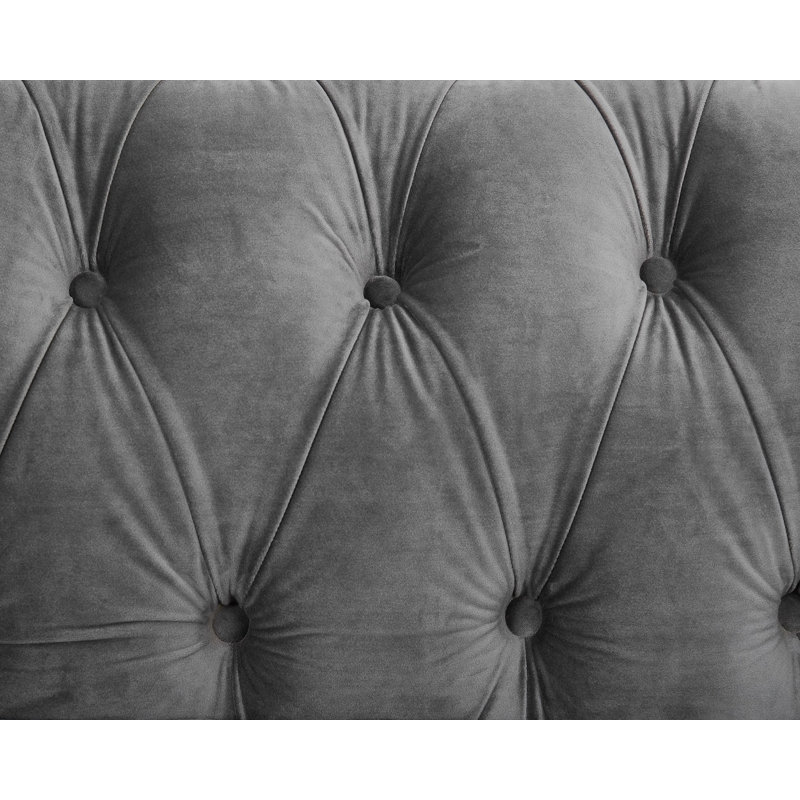 Chesterfield Sofa Velvet, 2, Grey