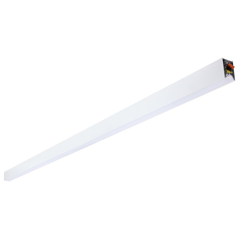 Momentum - 8 Foot LED Connectable Linear Strip - Up And Down Selectable - White Finish, 3.4" H x 92.76" W x 2.36" D, White