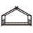 Twin Size House Bed Wood Bed, Espresso-112081968-112081974