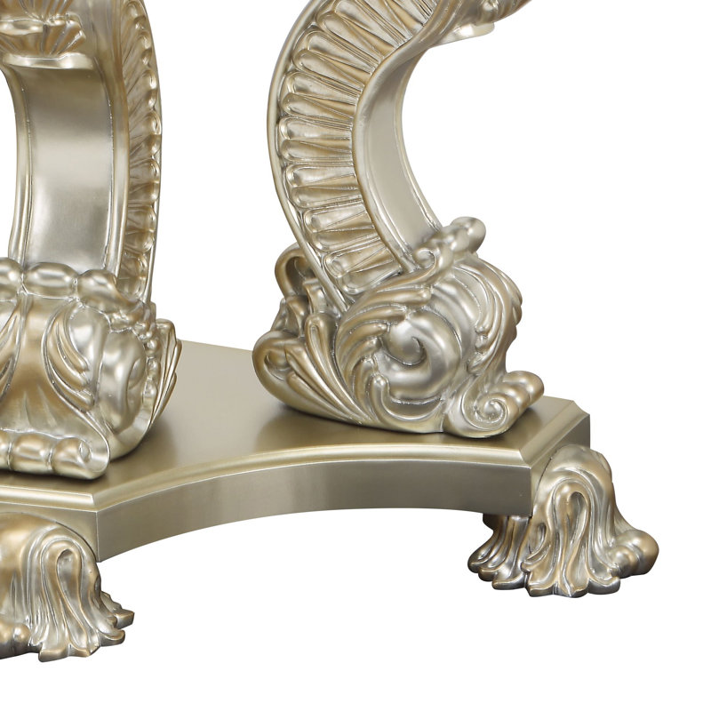 66.6" W Sofa Table in Antique Gold