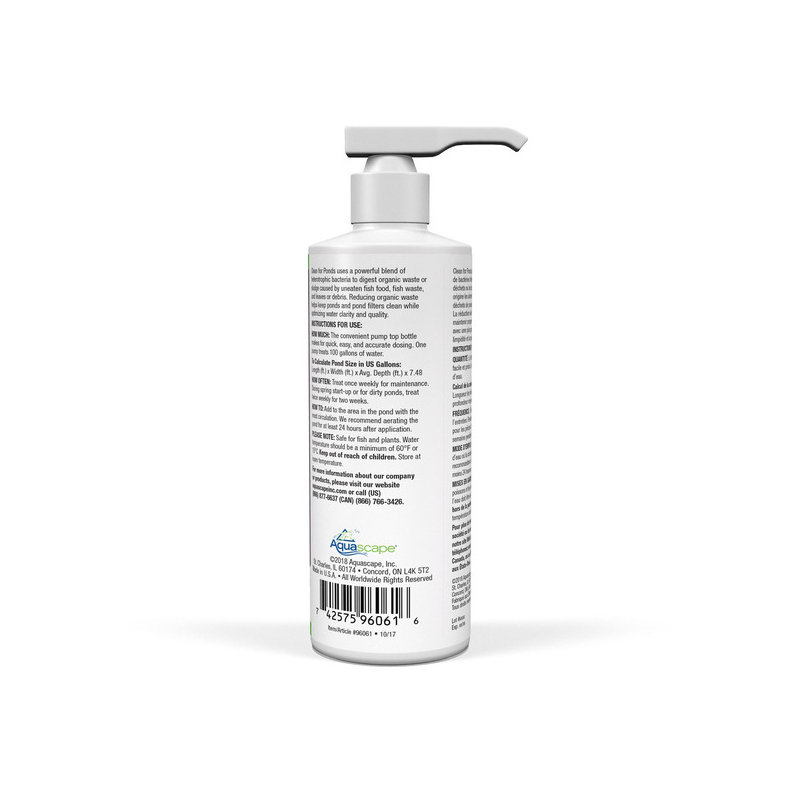 Nettoyer pour le nettoyant des étangs, H 7 po x l 2 po x P 3 po
