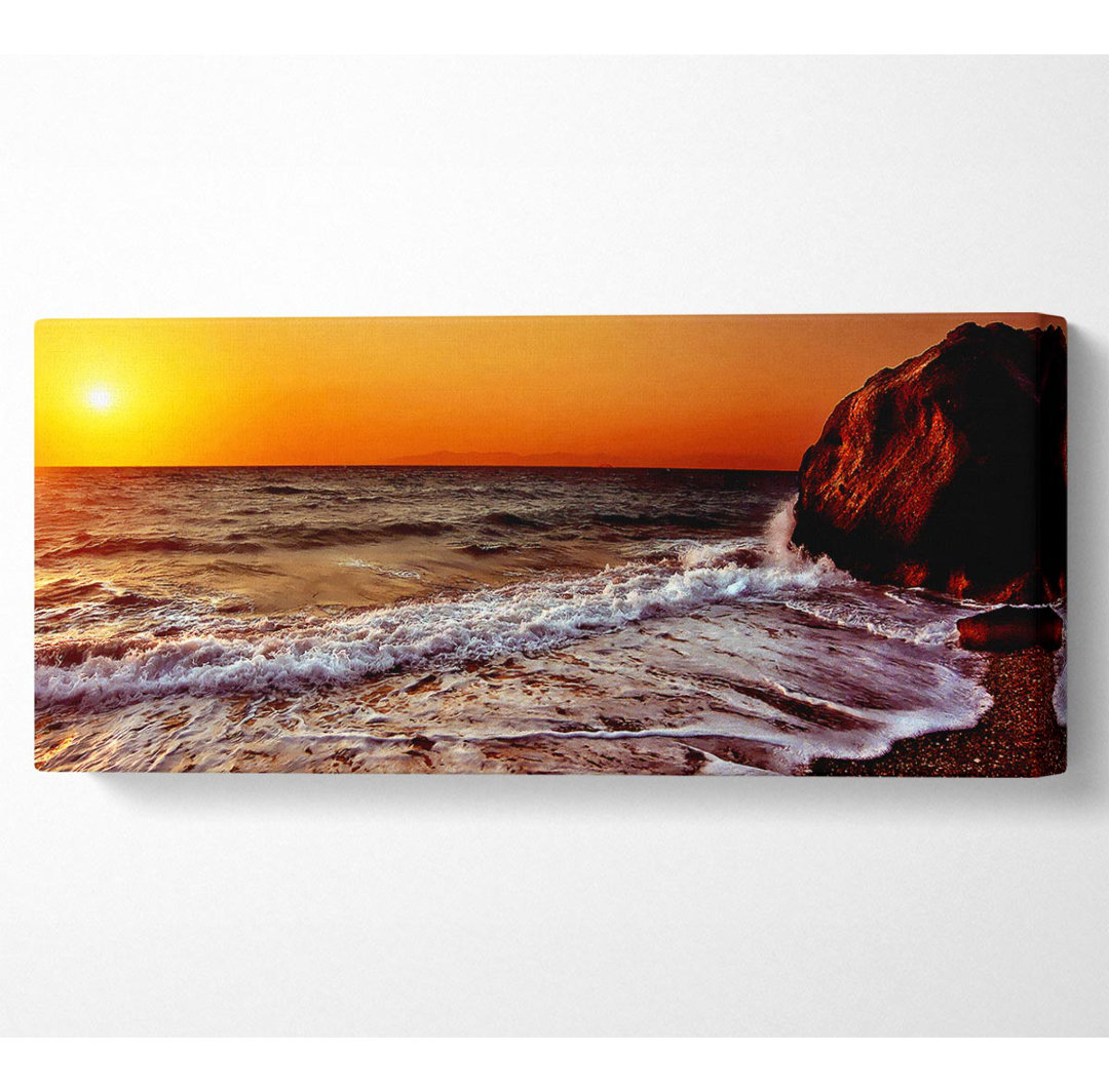 Swell of the Ocean Sun - Panorama-Kunstdrucke auf Canvas-Leinwand