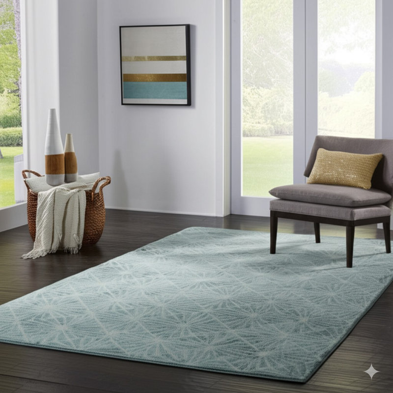 Tapis touffeté à la main tendance ivoire Timeless