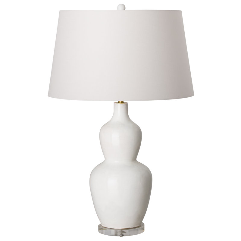 Ceramic Table Lamp, Moon White